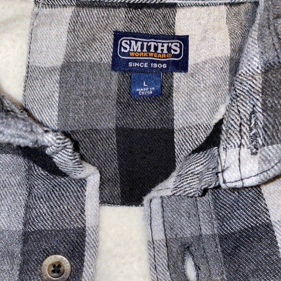 Smith Flannel SHERPA LINED Cotton Button Down Jacket - Picture 4 of 5